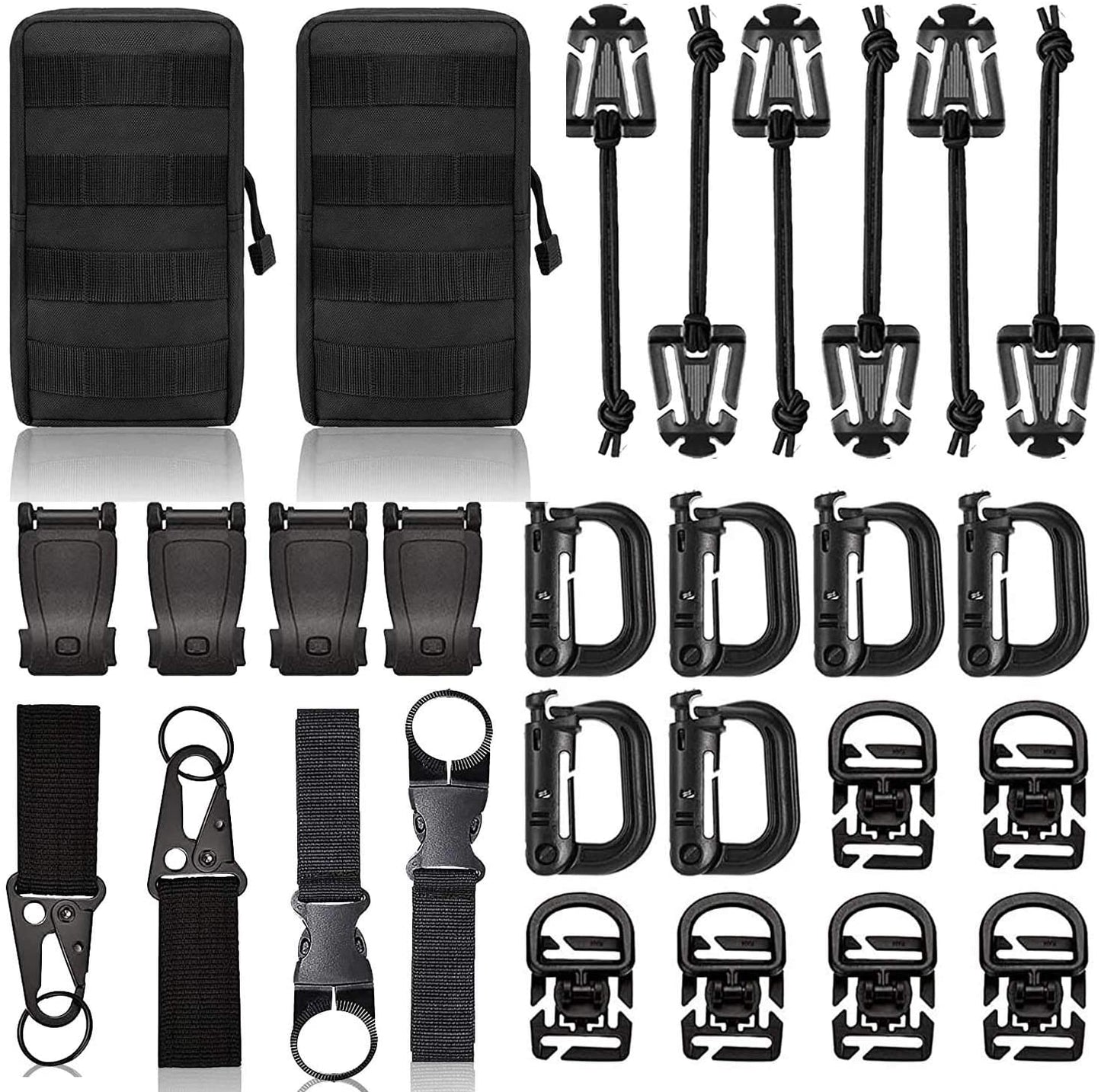 Molle Accessories with pouch, 28 Piece
